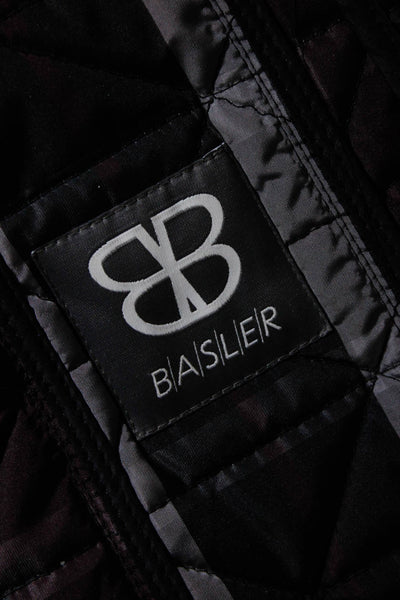 BASLER Womens Quilted Texture Button Down Jacket Black Size EUR 38