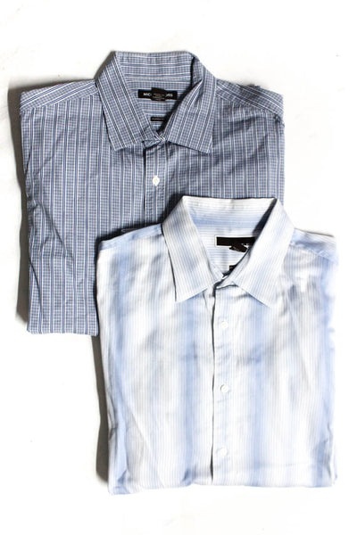 Michael Kors Men's Collar Short Sleeves Button Down Shirt Plaid Size XXL Lot 2