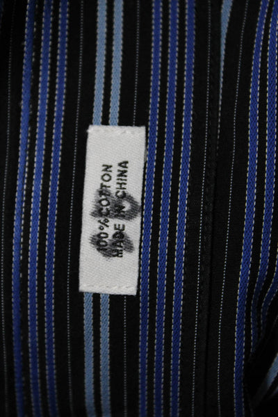 David Donahue Men's Collar Long Sleeves Button Down Shirt Stripe Size 17 Lot 2