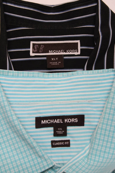 Michael Kors Men's Long Sleeves Button Down Shirt Plaid Size XXL Lot 2