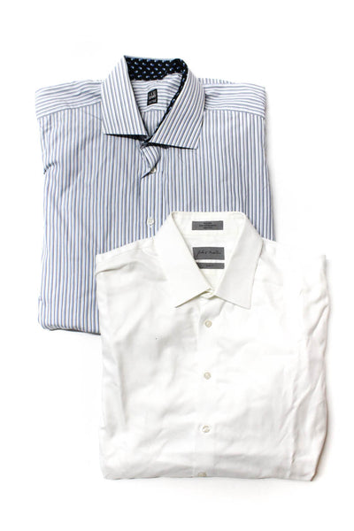 Ike Behar Men's Long Sleeves Button Down Shirt Stripe Size 17 Lot 2