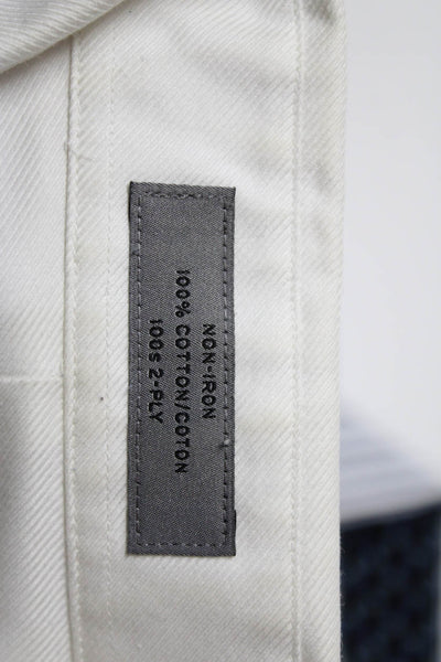 Ike Behar Men's Long Sleeves Button Down Shirt Stripe Size 17 Lot 2