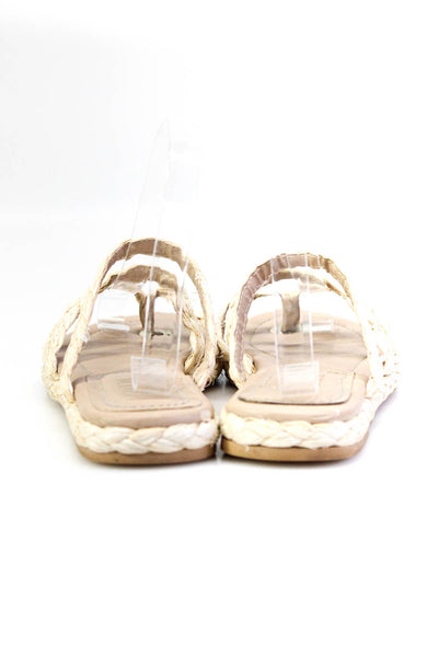 Zara Women's Slip On Flat Sandals Brown Beige Size 38 Lot 2