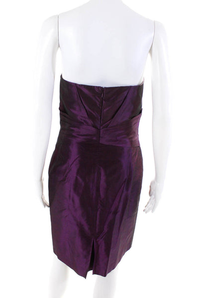 Vera Wang Lavender Label Womens Back Zip Strapless Sexy Dress Purple Size 4