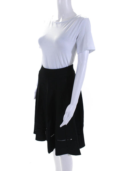 ALC Women's Elastic Waist Flare Midi Skirt Black Size XS