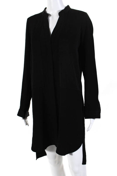 Comptoir Des Cotonniers Womens Button Down Shirt Dress Black Size EUR 40