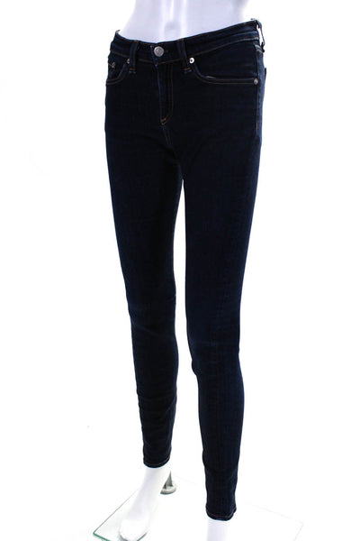 Rag & Bone Jean Womens Cotton Denim High-Rise Skinny Leg Jeans Dark Blue Size 25