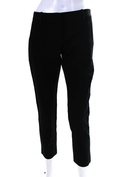 Theory Womens Cotton Low-Rise Straight Leg Casual Trousers Pants Black Size 6