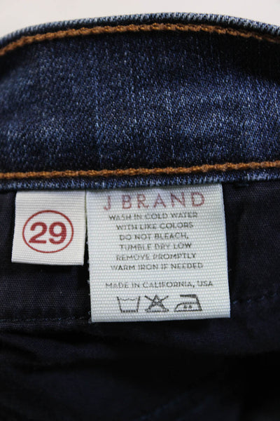 J Brand Womens Dark Wash Mid Rise Skinny Ankle Jeans Blue Denim Size 29