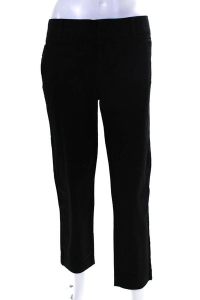 Vince Womens Cotton Low-Rise Straight Leg Belt Loop Trousers Pants Black Size 4