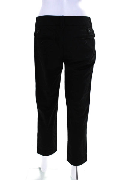 Vince Womens Cotton Low-Rise Straight Leg Belt Loop Trousers Pants Black Size 4