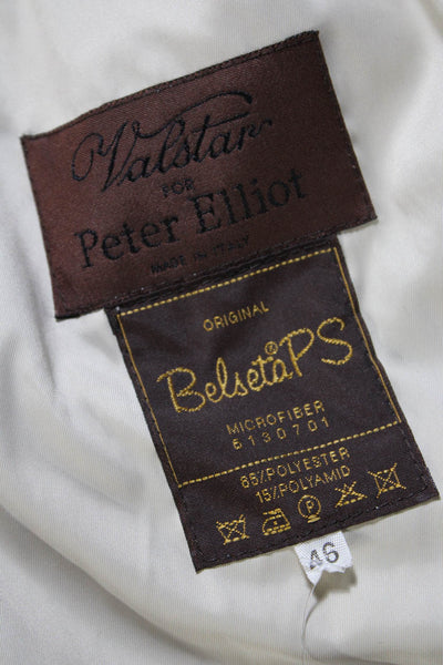 Peter Elliot Women's Long Sleeve Button Down Drawstring Jacket Beige Size 46
