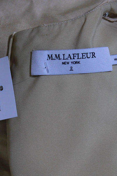 M.M. Lafleur Womens Yellow Crew Neck Zip Back Sleeveless Shift Dress Size 2