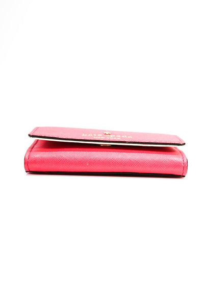 Kate Spade Women's Snap Closure Bi Fold Cardholder Wallet Red Size S