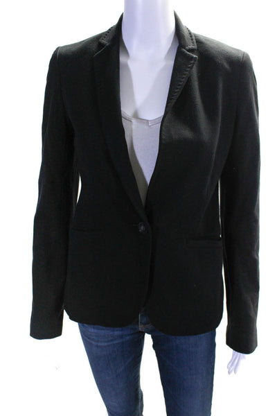 Theory Women's Fully Lined One Button Single Breasted Blazer Jacket Black Size 4