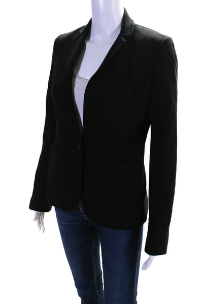 Theory Women's Fully Lined One Button Single Breasted Blazer Jacket Black Size 4
