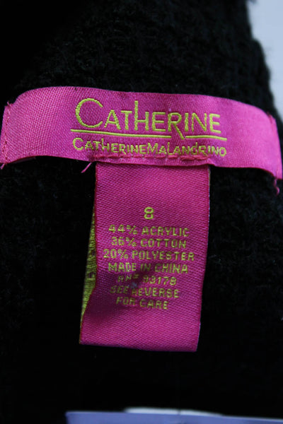 Catherine Catherine Malandrino Women's Unlined Open Front Jacket Black Size 8