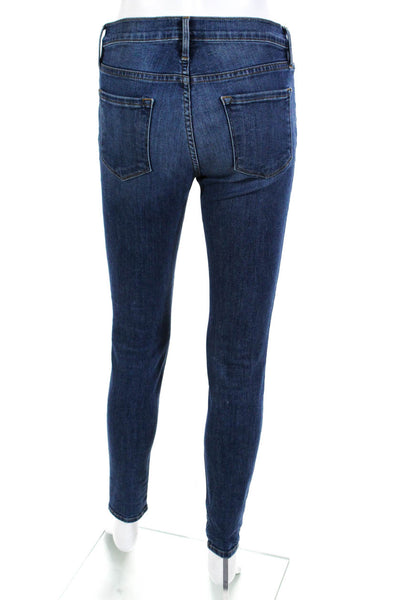 Frame Denim Women's Mid Rise Medium Wash Slim Fir Denim Jeans Blue Size 28