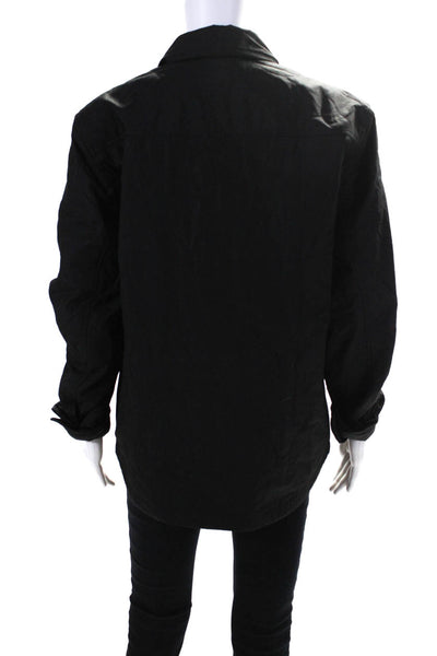 Everlane Womens M Eco Quilted Shirt Jacket Lightweight Black  Size S