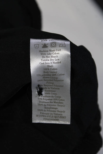 Everlane Womens M Eco Quilted Shirt Jacket Lightweight Black  Size S