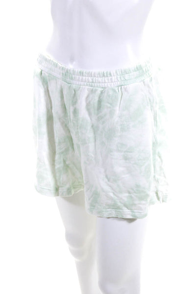 Rails Womens Tie Dye Elastic Waist Casual Sweatpant Shorts Green White Size M
