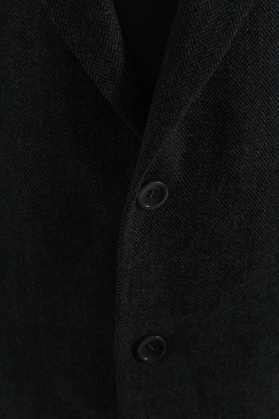 Angelo Nardelli Mens Wool Woven Long Sleeve 2 Button Blazer Jacket Green Size 42