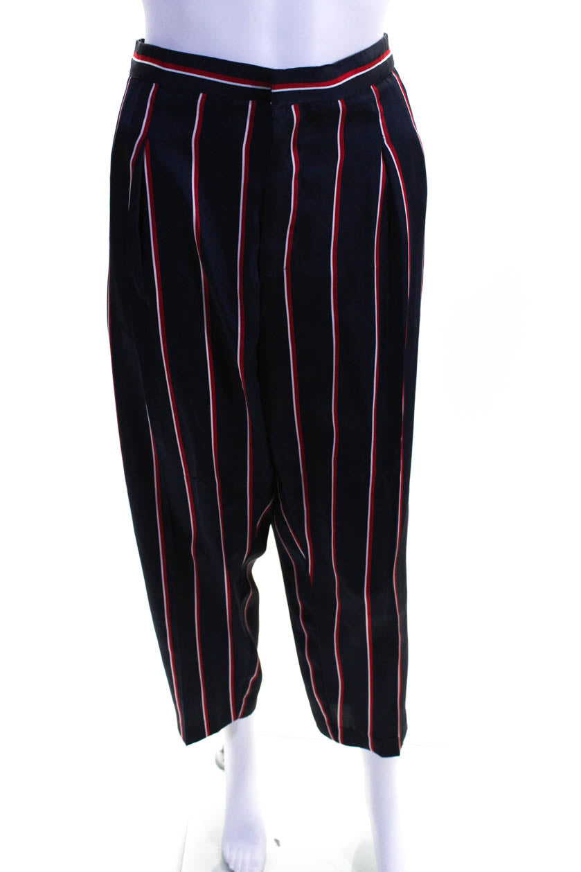 Lauren Ralph Lauren Womens High Rise Striped Skinny Pants Trousers Blu -  Shop Linda's Stuff