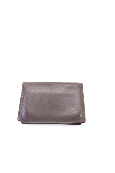 3.1 Phillip Lim Womens 'With Compliments' Leather Bi-Fold Card Wallet Brown