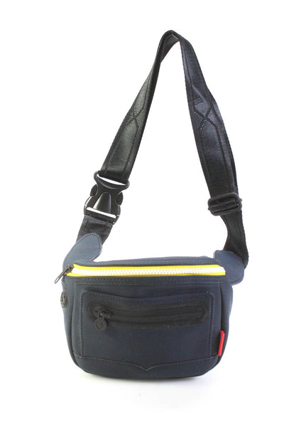 Hunter Womens Zipper Closure Belt Bag Navy Blue Black