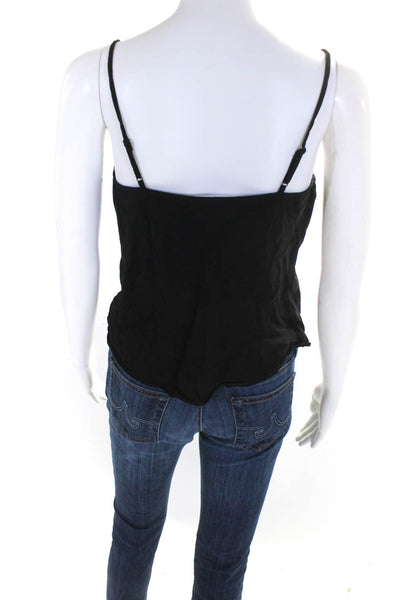 Frame Womens Sleeveless Square-Neck Pullover Tank Top Blouse Black Size XS