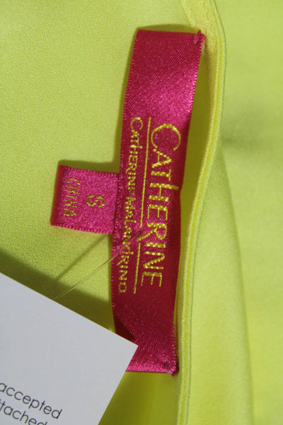 Catherine Catherine Malandrino Womens Sleeveless Shell Top Blouse Yellow Small