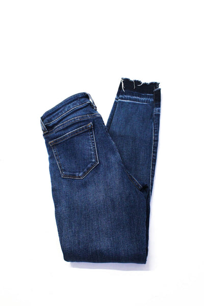 DL1961 Girls Medium Wash Distressed Frayed Ankle Slim Skinny Jeans Blue Size 12