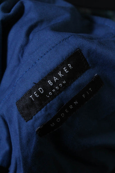 Ted Baker London Mens Wool Modern Fit Straight Leg Pants Trousers Black Size 30L