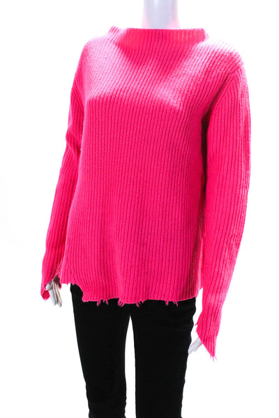 Generation Love Women's Long Sleeve Mock Neck Pullover Sweater Pink Size M