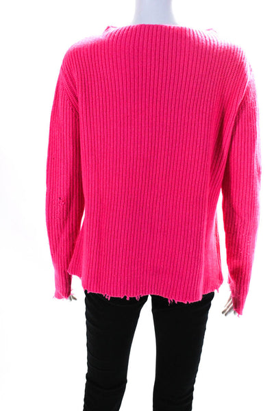 Generation Love Women's Long Sleeve Mock Neck Pullover Sweater Pink Size M