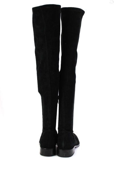 Via Spiga Womens Suede Leather Low Heel Knee High Zippered Boots Black Size 8.5
