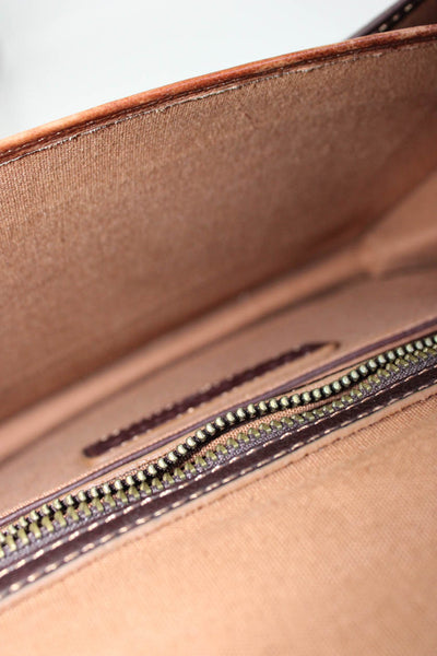 Liebeskind Womens Brown Leather Snap Flat Shoulder Bag Handbag