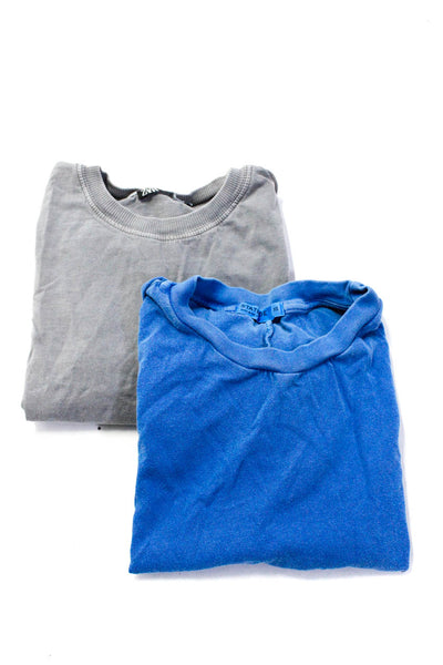 Zara Stateside Womens Crew Neck Short Sleeve Pocket T-Shirt Gray Size S XS Lot 2