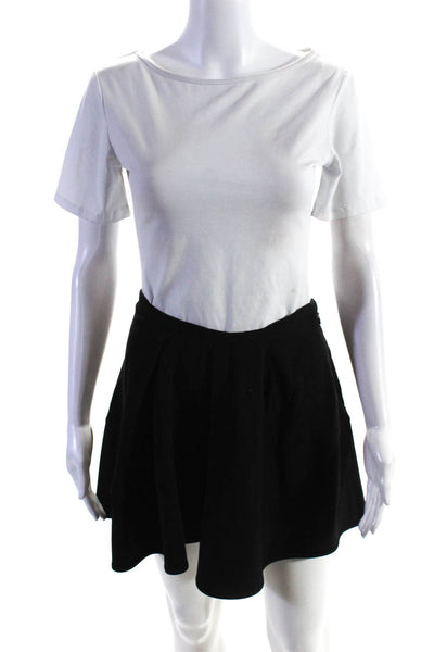 Isabel Marant Womens Side Zip Knee Length A Line Skirt Black Size FR 38