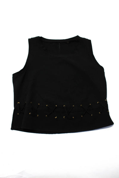 Zara Womens Grommet Tank Top Floral Dress Black Blue Size XS Small Lot 2