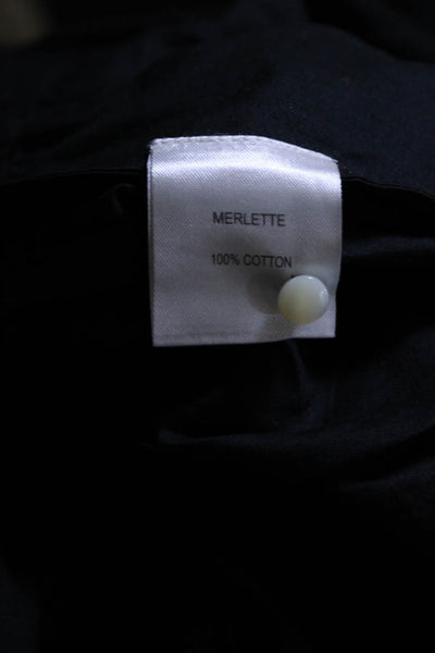 Merlette Women's Soliman Tiered A Line Knee Length Dress Black Size XS