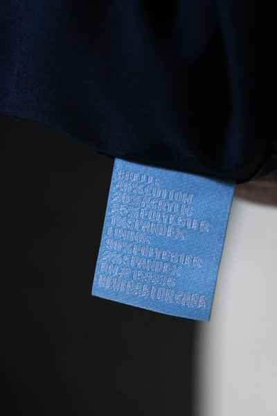 J. Mclaughlin Women's Cap Sleeve V Neck Tweed Midi Dress Blue Size 4