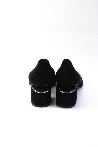 Alexander Wang Womens Slip-On Asymmetrical Block Heels Pumps Black Size EUR38