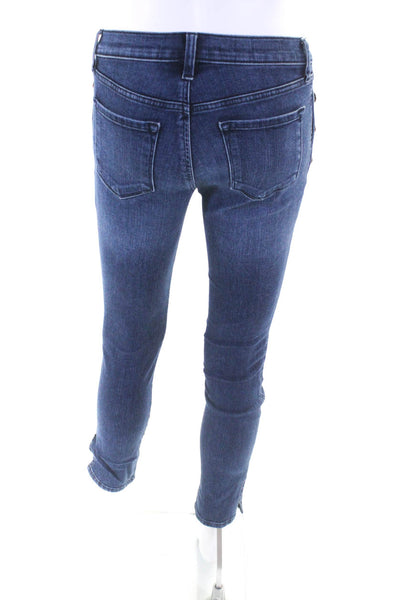 J Brand Womens Cotton Button Detail Zip Fly Mid-Rise Skinny Jeans Blue Size 25