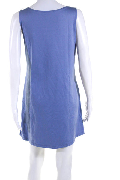 La Ligne Womens Sleeveless Body Con Mini Dress Sky Blue Size Large