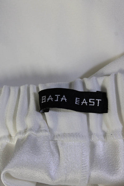Baja East Womens Pull On High Rise Skinny Leg Harem Pants White Size 2