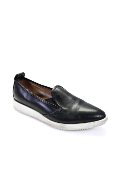 Everlane Womens Leather Pointed Toe Slide On Loafers Black Size 9.5