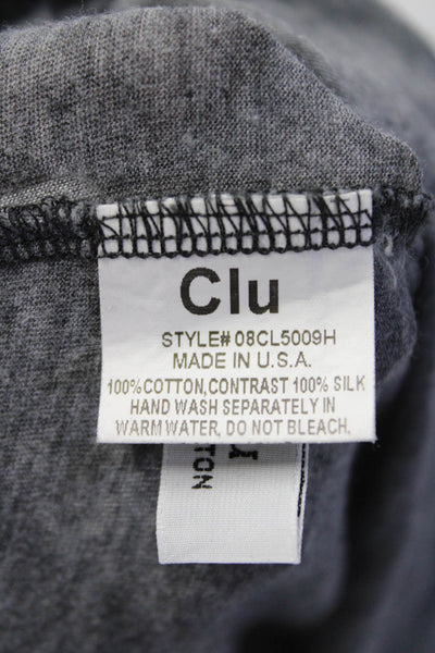 Clu Womens Cotton Jersey Knit Scoop Neck Mini Blouson Dress White Size XS