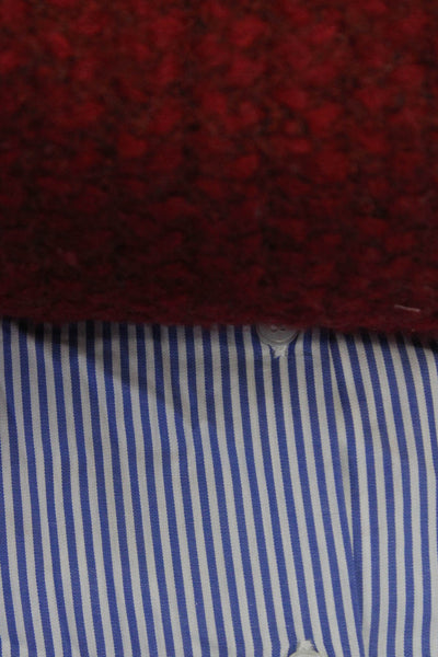 Zara Women's Mock Neck Long Sleeves Pullover Sweater Red Size S