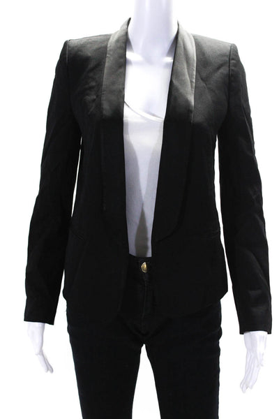Zara Women's Long Sleeves Line Blazer Black Size S